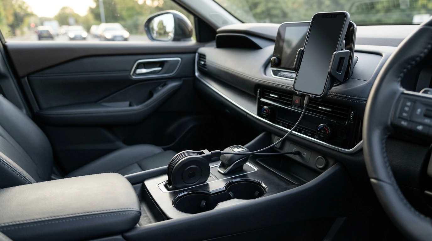 66W Retractable USB-C Car Cable: Fast, Tangle-Free