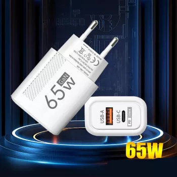 65W GaN USB-C Charger: Quick Charge & PD in One